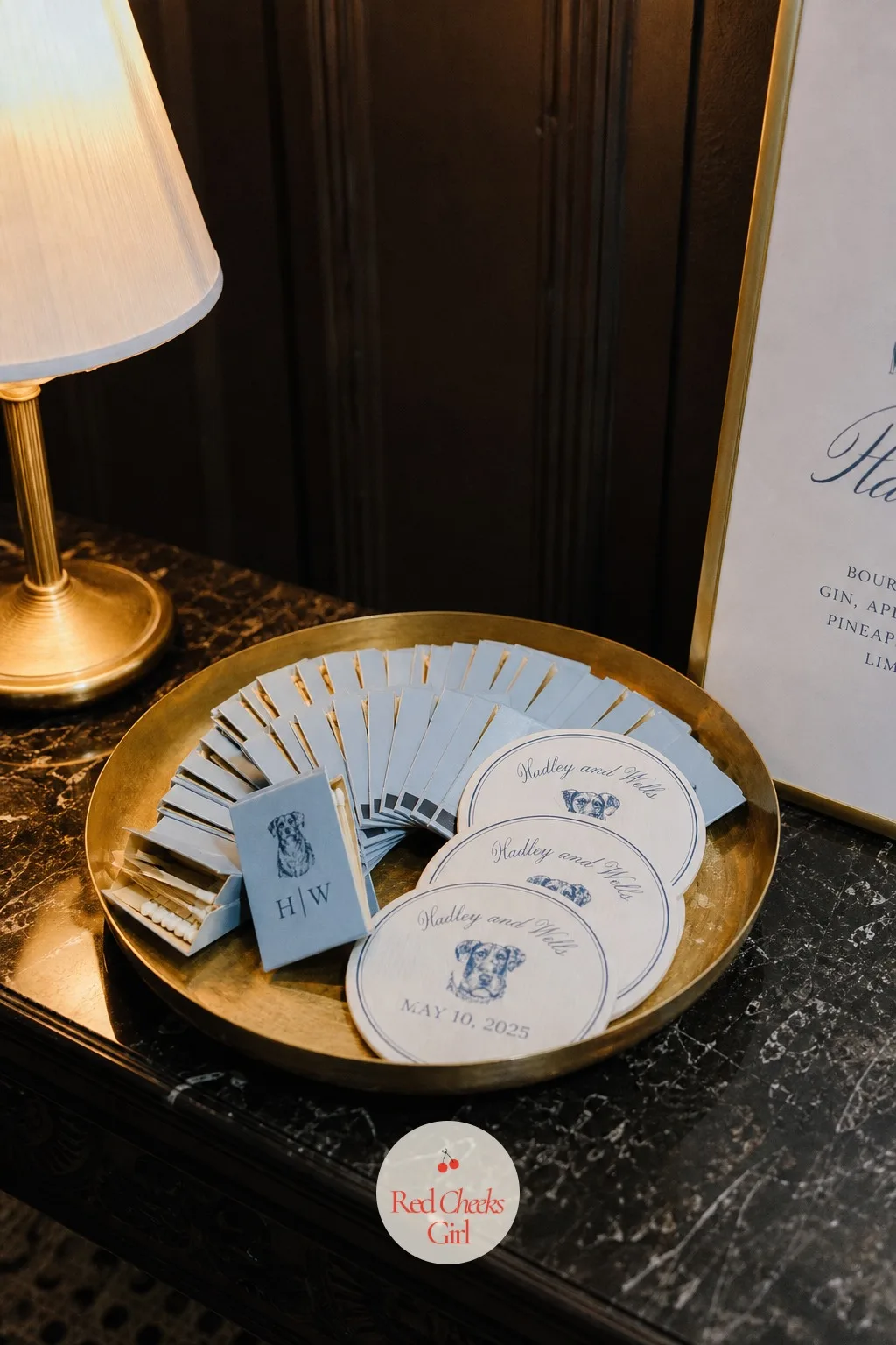 Matchbook and Coaster Display — Guests at the bar always end up holding something small in their free hand, and a printed matchbook is a far better thing to