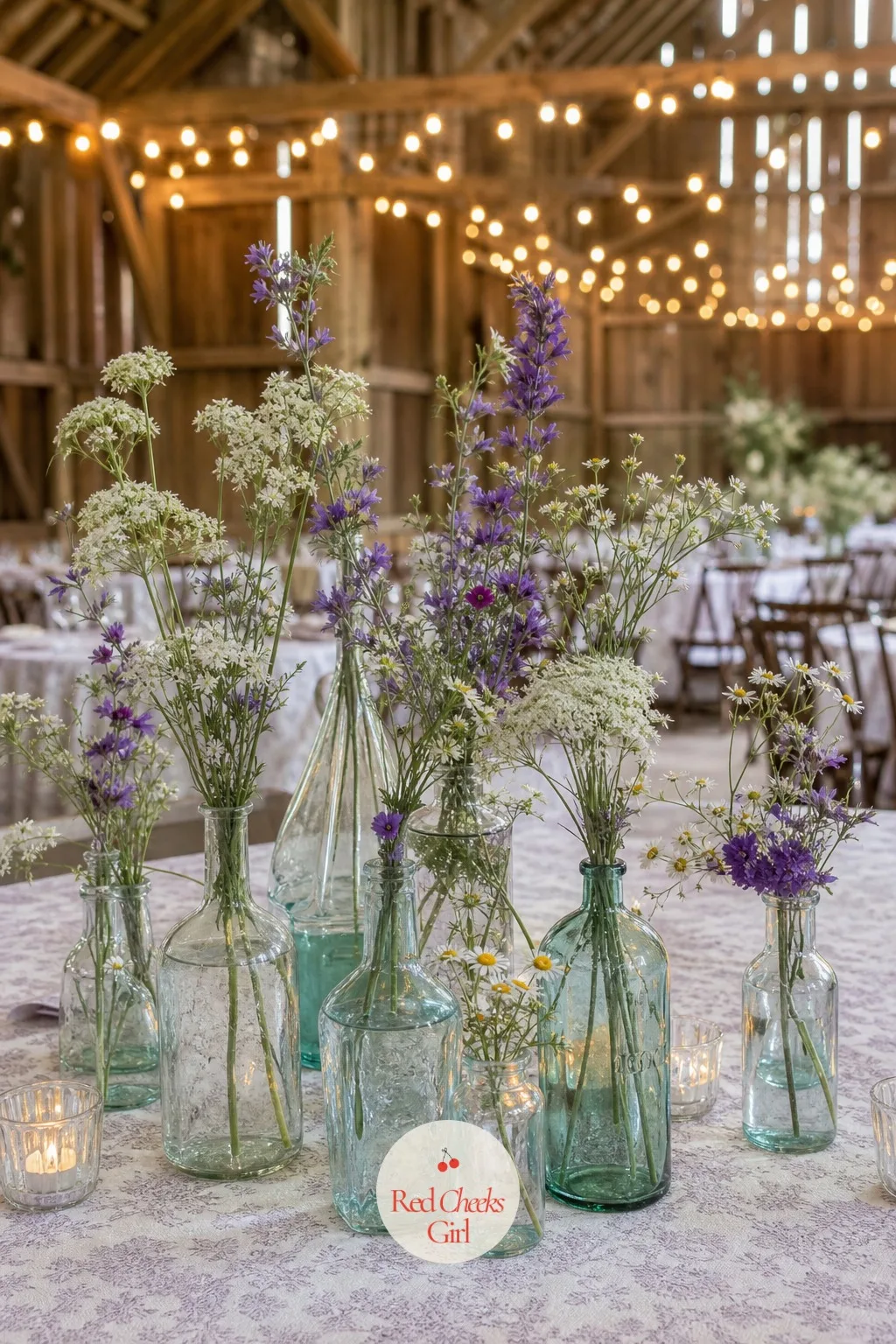 Wildflowers in Vintage Vessels — Matched vases feel a bit corporate once you have seen the alternative: mismatched vintage jugs, tins and bottles, each holding