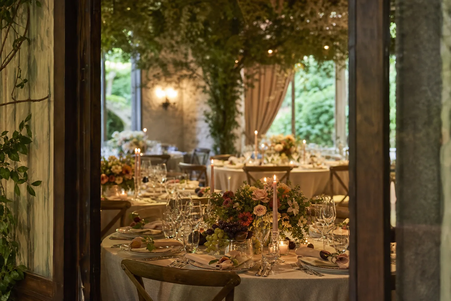 36 Wedding Centerpieces With Fresh Flowers, Candles and Fruit