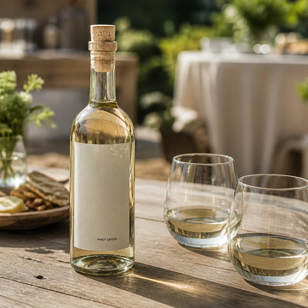Mini Bottles Of Local Wine — A small bottle of wine from a vineyard near the venue, poured for one glass rather than a full bottle's worth of commitment.