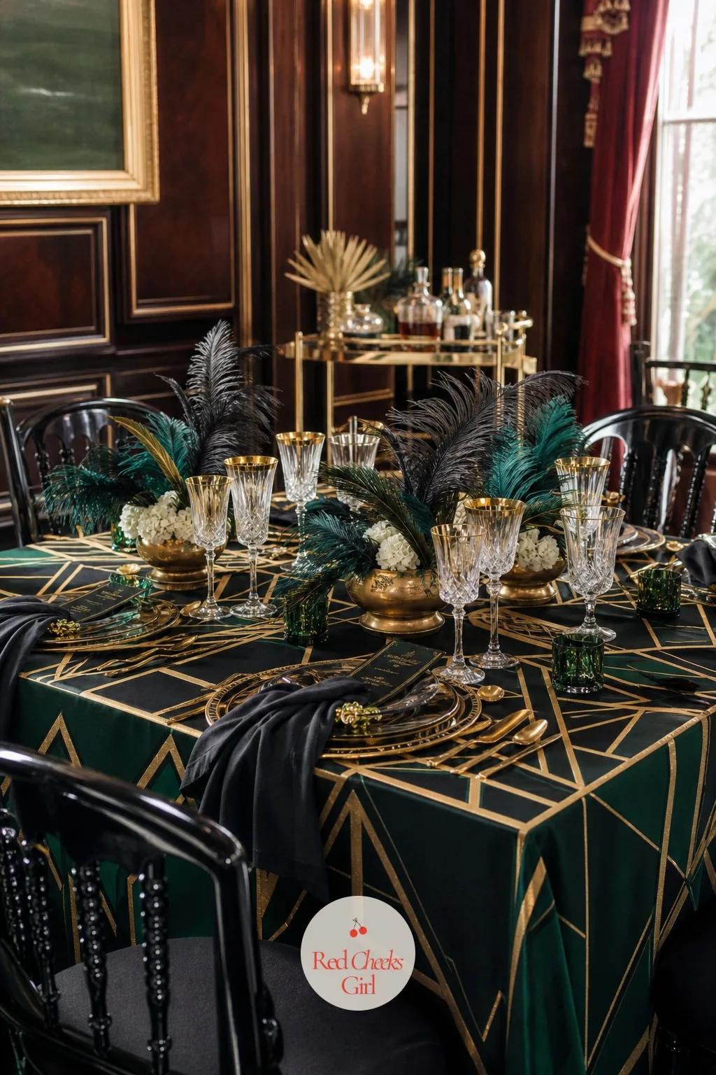 Art Deco Roaring Twenties — Geometry does the work that flowers usually do here. Wedding themes