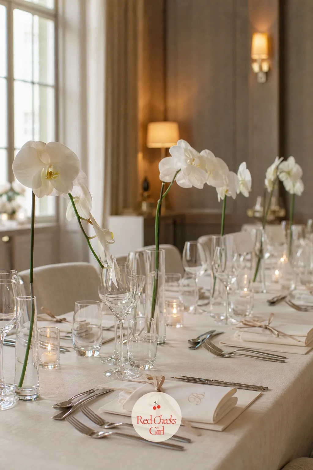 Quiet Luxury — No one at this table should be able to point to a single expensive thing. Wedding themes