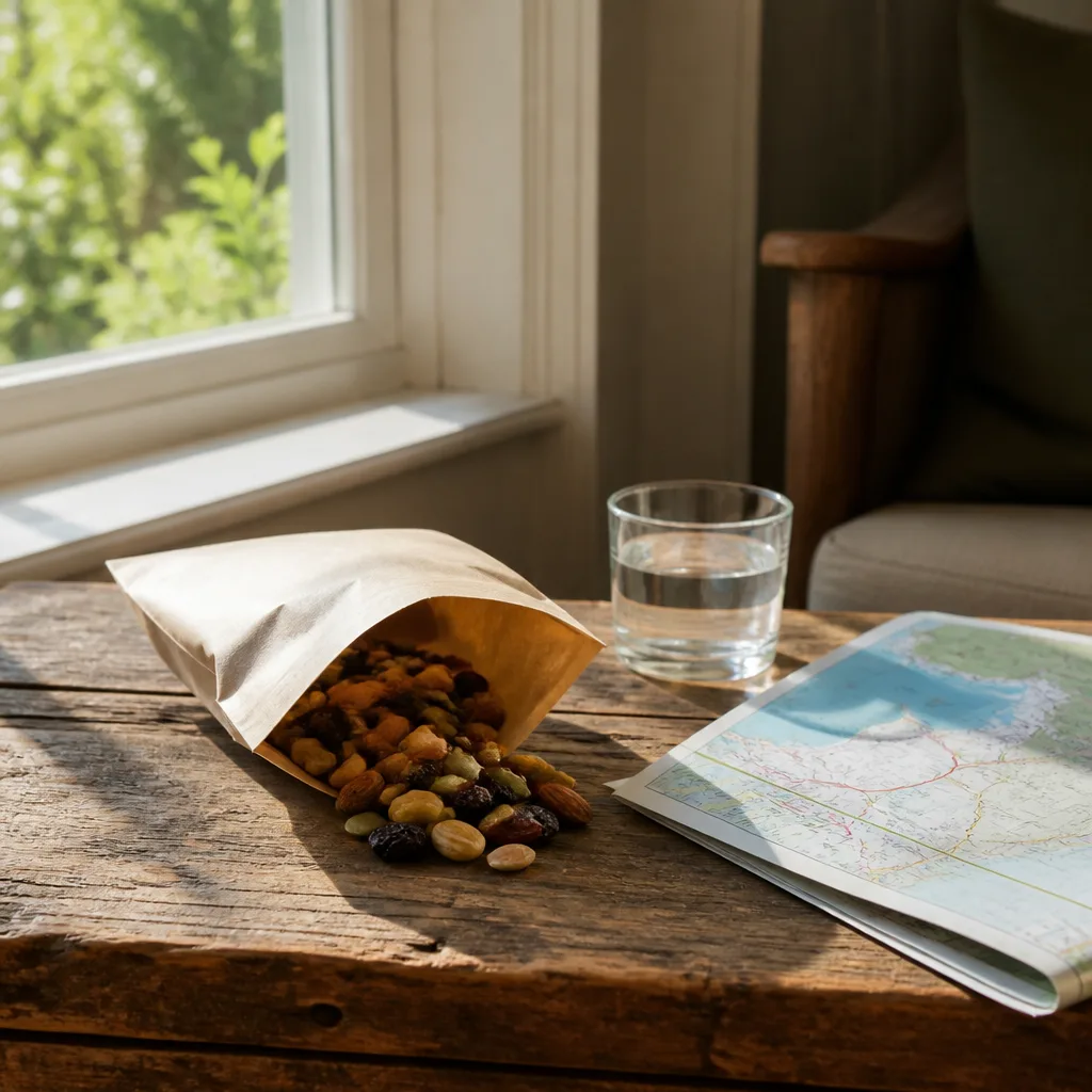Local Snack Mix — Nobody wants another bag of plain pretzels picked up at a gas station on the way in. Wedding welcome bags