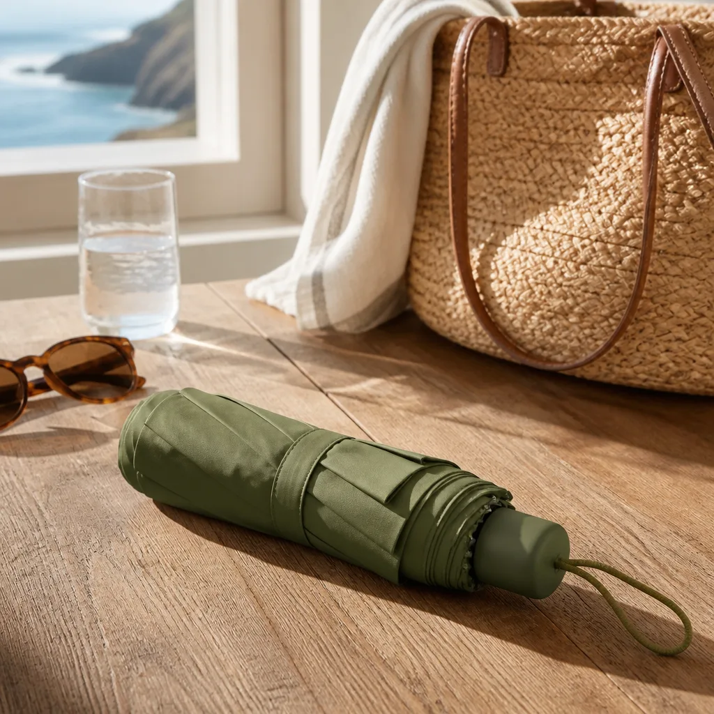 Mini Umbrella — Beach weather turns without warning, and a sudden downpour should not end a cocktail hour early. Wedding welcome bags