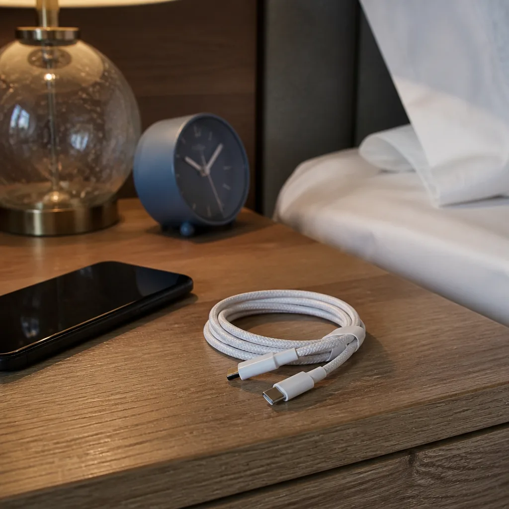 Phone Charging Cable — Somebody always lands at forty percent battery and finds every outlet near the gate already taken. Wedding welcome bags
