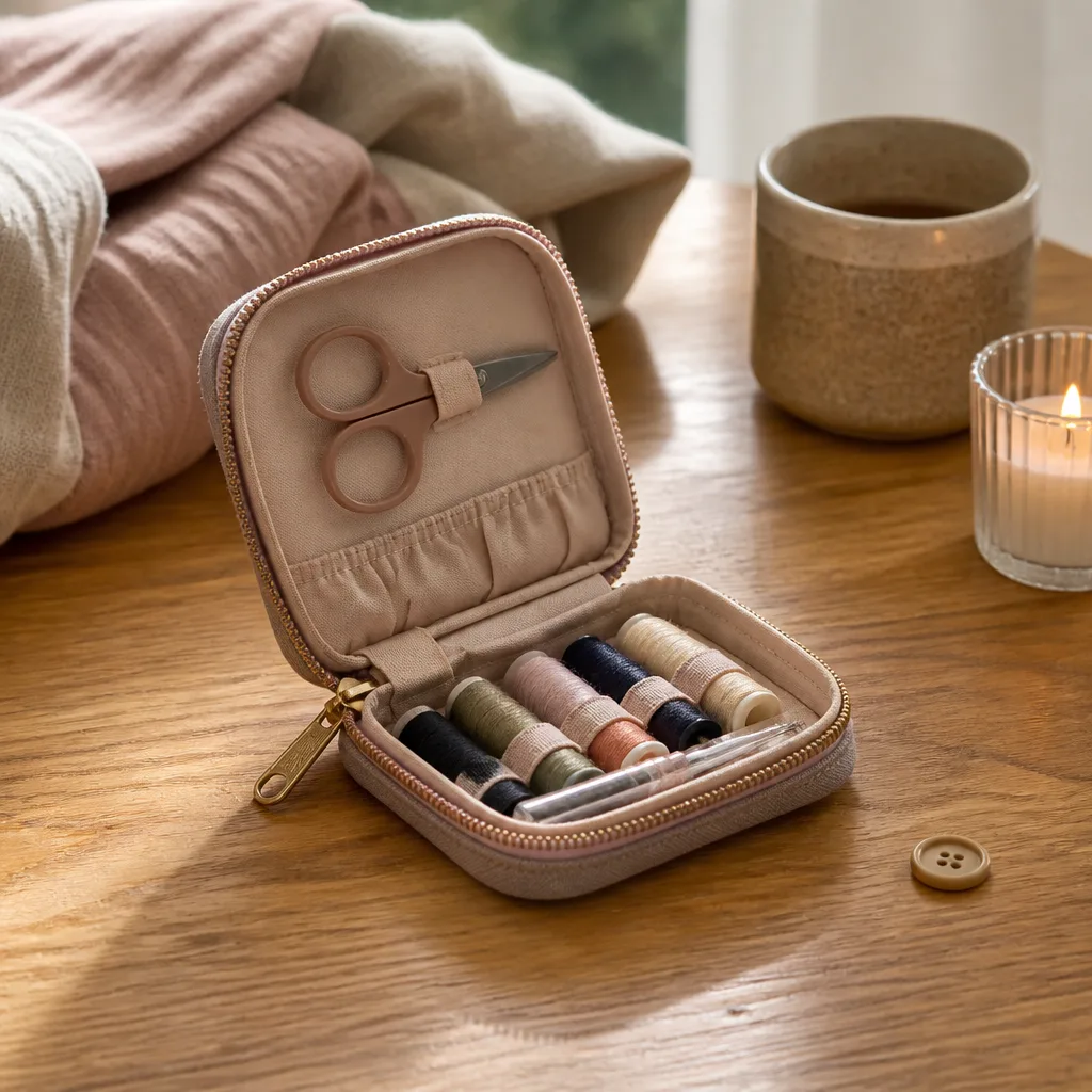 Sewing Kit — A popped button or a falling hem has ended more than one guest's morning before the ceremony even starts. Wedding welcome bags