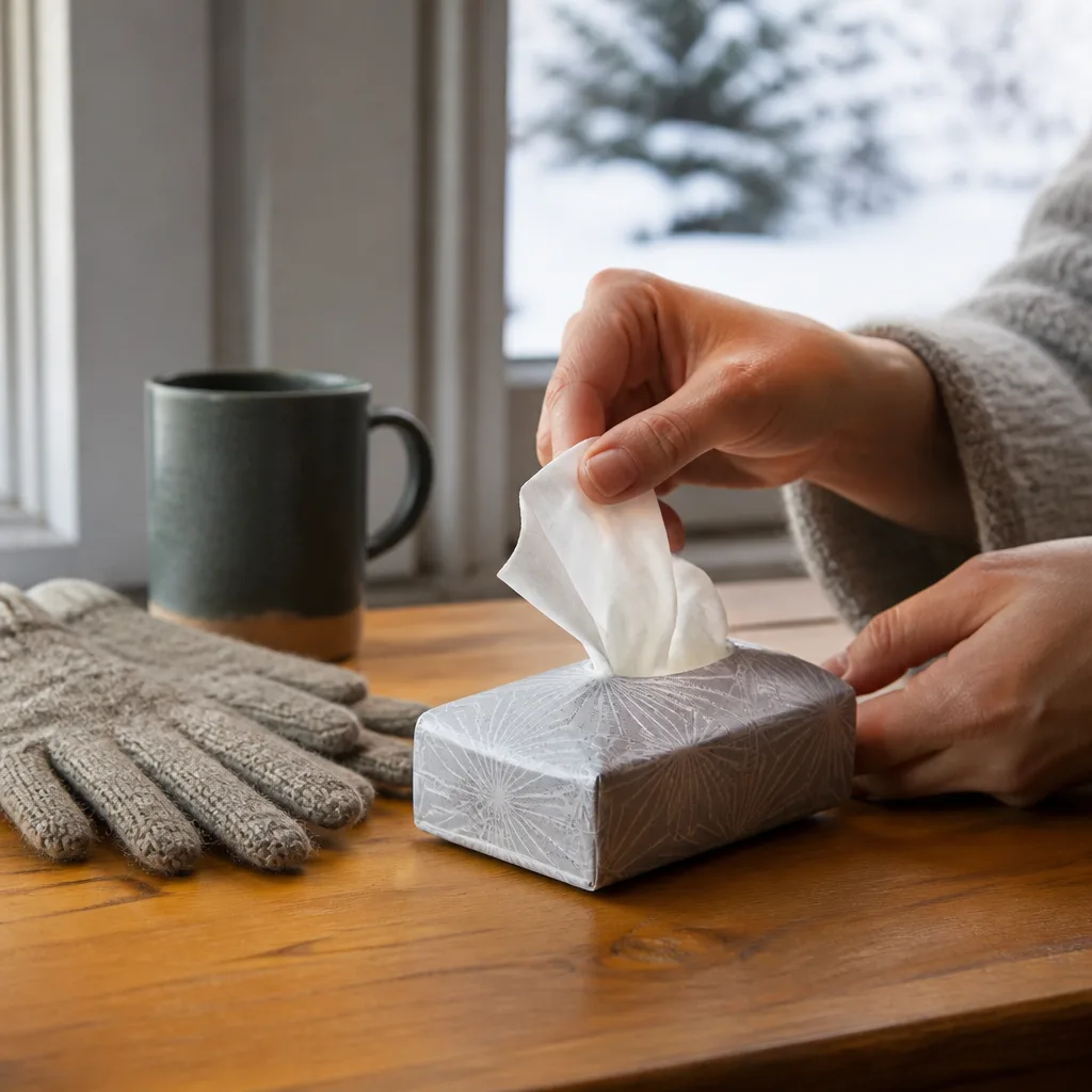 Tissue Packs — Winter weddings mean runny noses from the cold and emotional ones from the vows, sometimes both at once. Wedding welcome bags