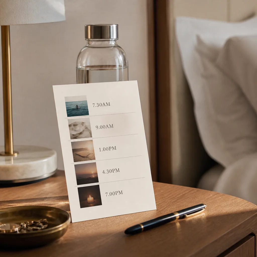 Weekend Schedule Card — Nobody wants to be the guest texting the bride to ask what time the shuttle leaves. Wedding welcome bags