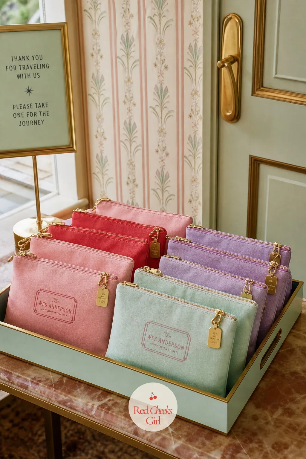 Airline-Style Amenity Pouches As Favors — A favour nobody uses sits in a drawer for a year, but a little travel pouch gets thrown straight into a handbag that