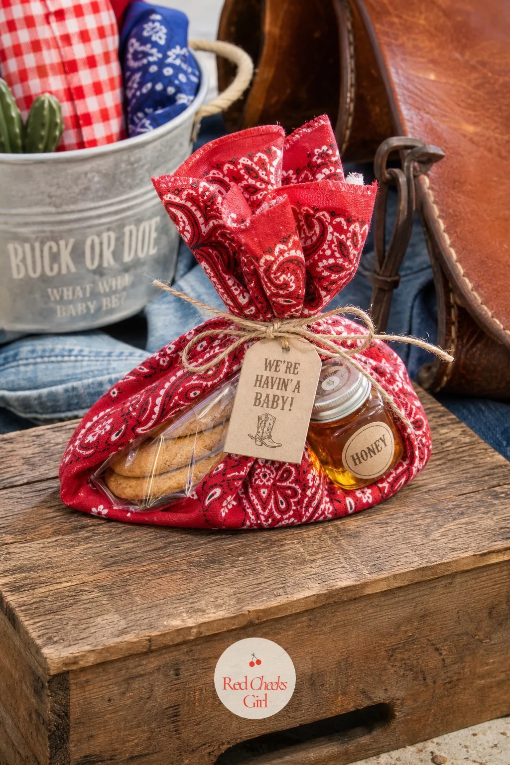 Bandana Favor Bags — A plastic goody bag undoes everything the rest of the party worked to build, and it is usually the first thing to get left behind in the