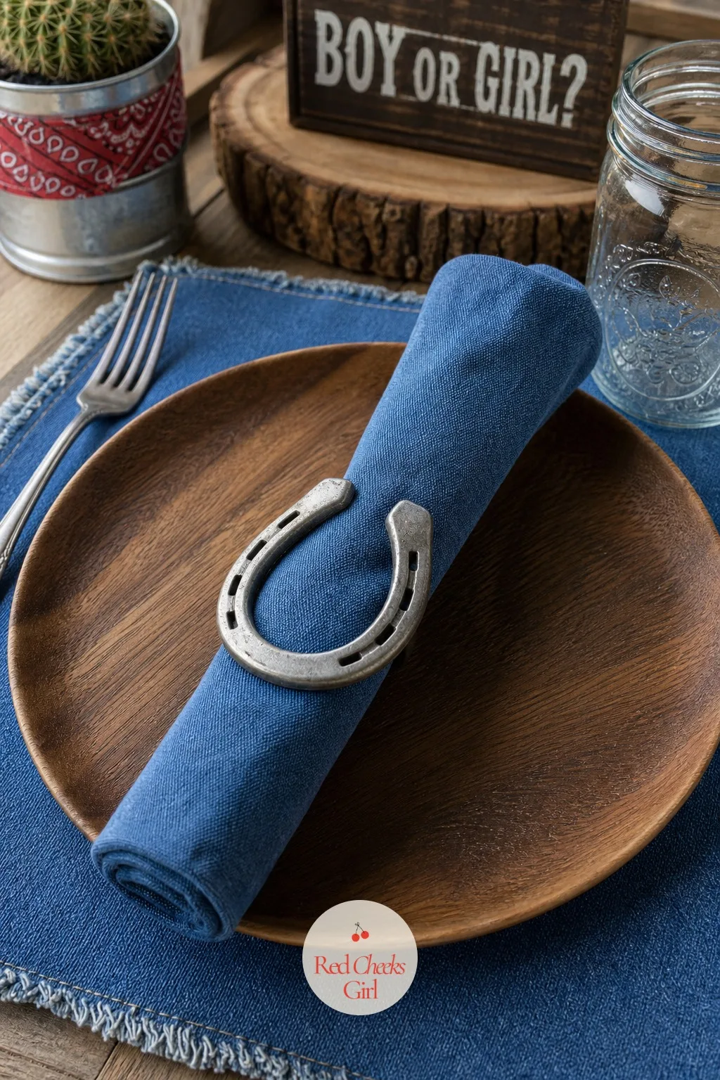 Horseshoe Napkin Rings — A folded paper napkin at each place setting looks unfinished next to boots full of wildflowers, so give each one a small metal