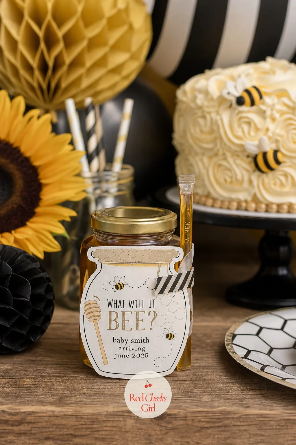 Honey Jar Label Invitation — For a smaller, closer guest list, the invitation can go a step further than a printed card. What will it bee gender reveal