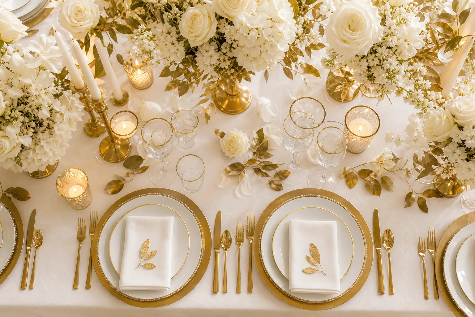 26 White and Gold Wedding Ideas for a Classic Reception
