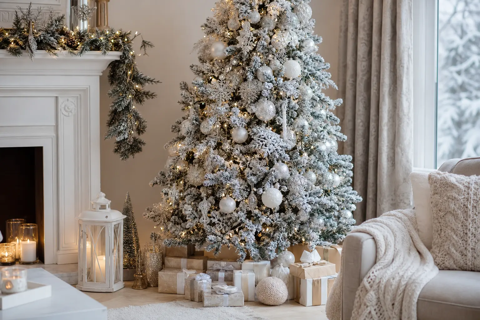 23 White Christmas Tree Ideas That Look Freshly Snow-Dusted