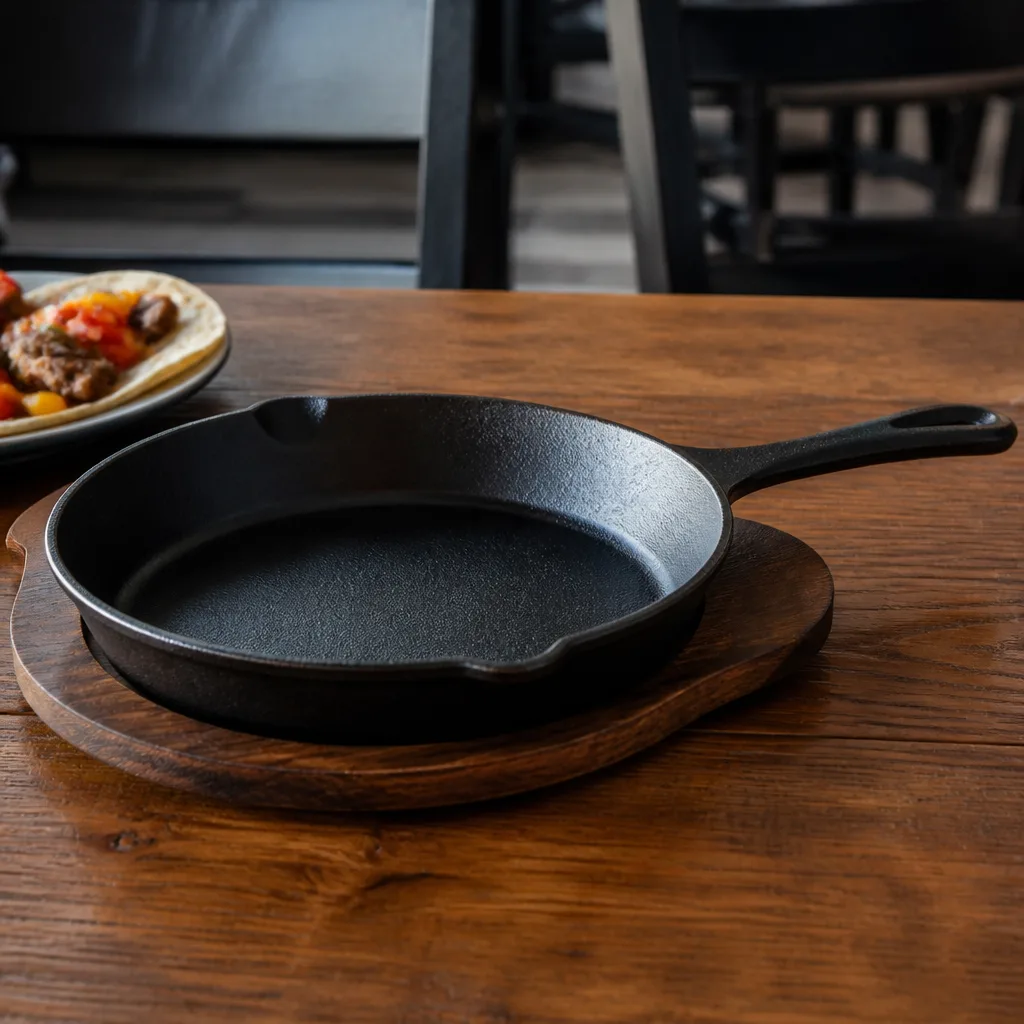 Cast Iron Fajita Set — A sizzling skillet that lands at the table still hissing turns a weeknight dinner into an event. White elephant gift ideas 50 dollars