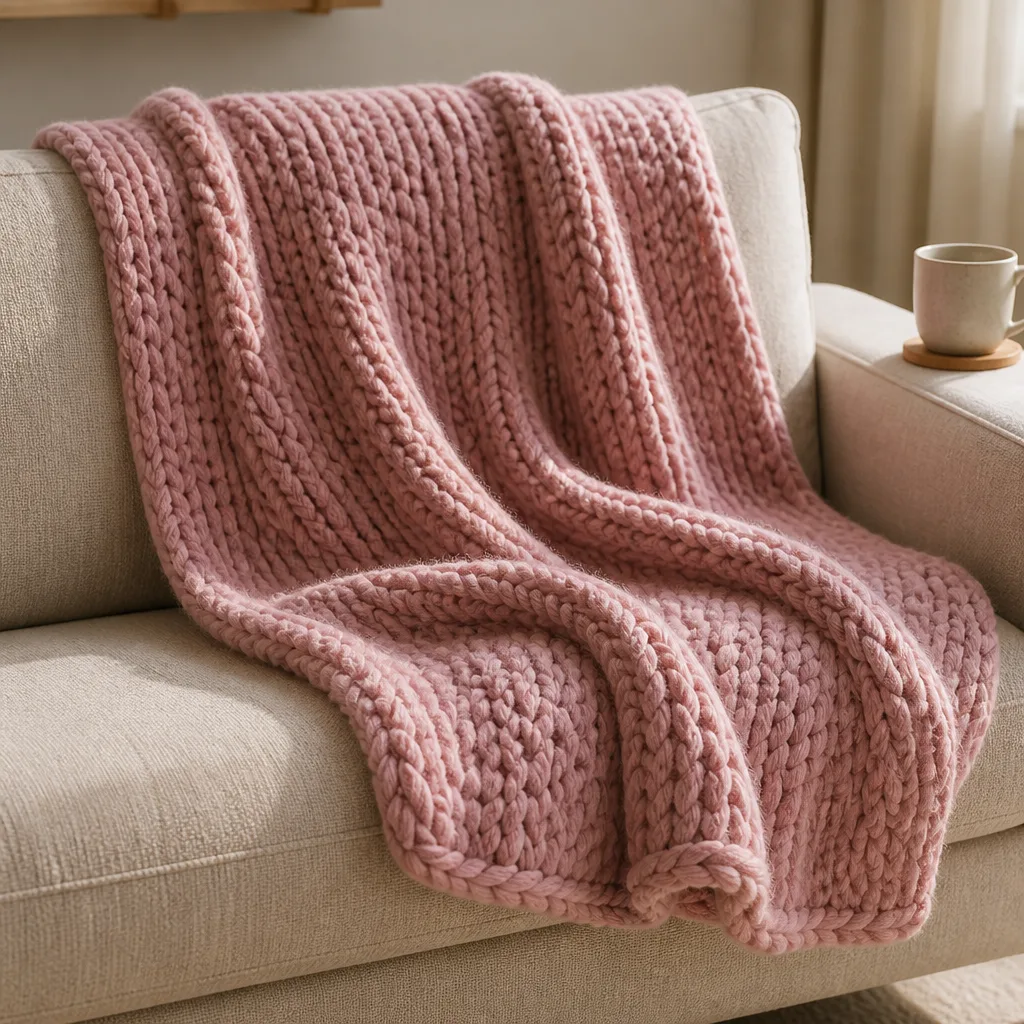Chunky Knit Throw — The couch already has one blanket, but this one is the kind she drapes over her shoulders and never gives back. White elephant gift ideas