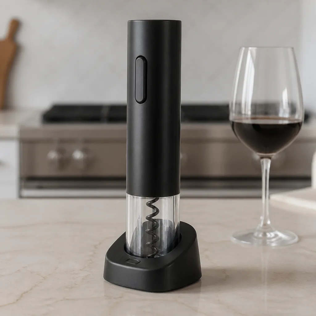 Electric Wine Opener — Nobody wants to wrestle a corkscrew at a party, especially not after a glass already. White elephant gift ideas 50 dollars