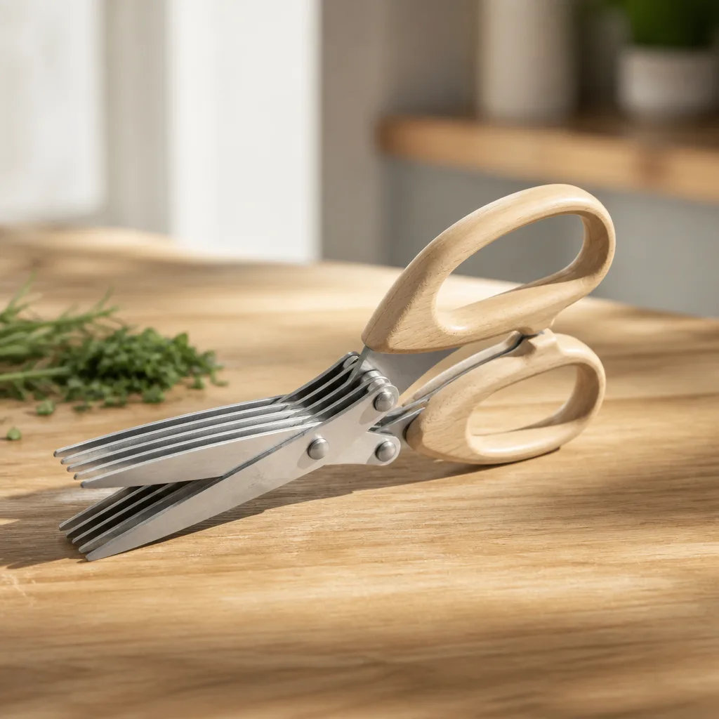 Herb Scissors Set — Anyone who cooks with fresh herbs knows the annoyance of mincing parsley with a dull knife for five minutes. White elephant gift ideas 50