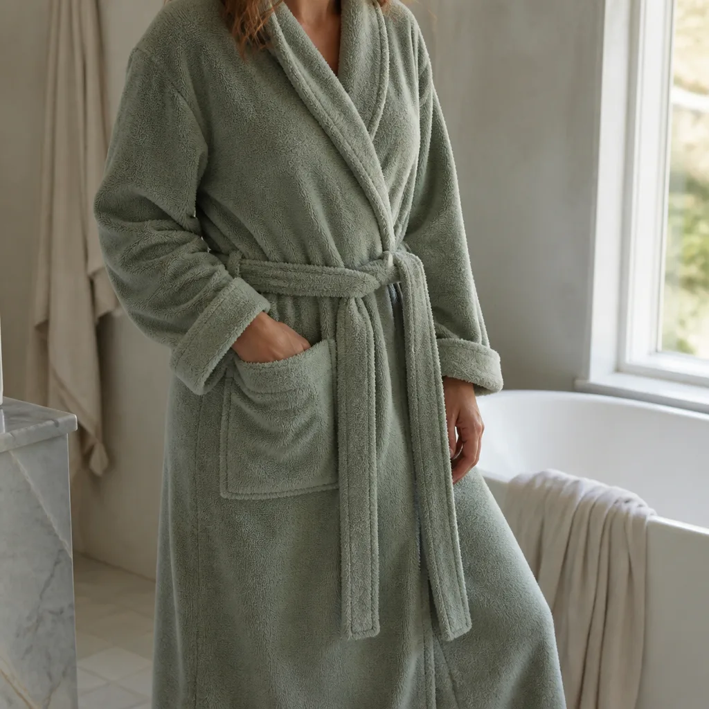 Plush Cotton Robe — The difference between a thin robe and a real one shows up the second she steps out of a hot shower into cold air. White elephant gift