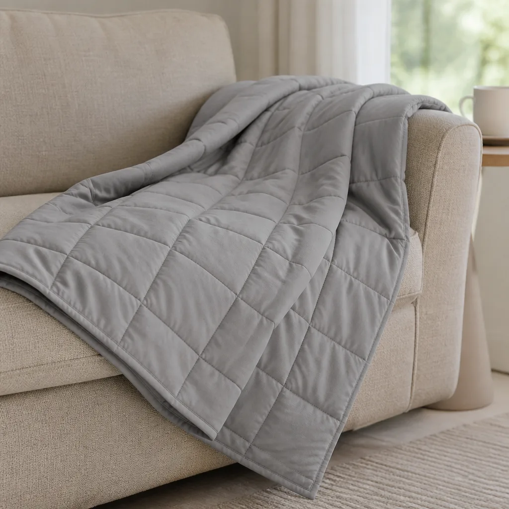 Weighted Lap Blanket — Not every weighted blanket needs to cover a whole bed. White elephant gift ideas 50 dollars