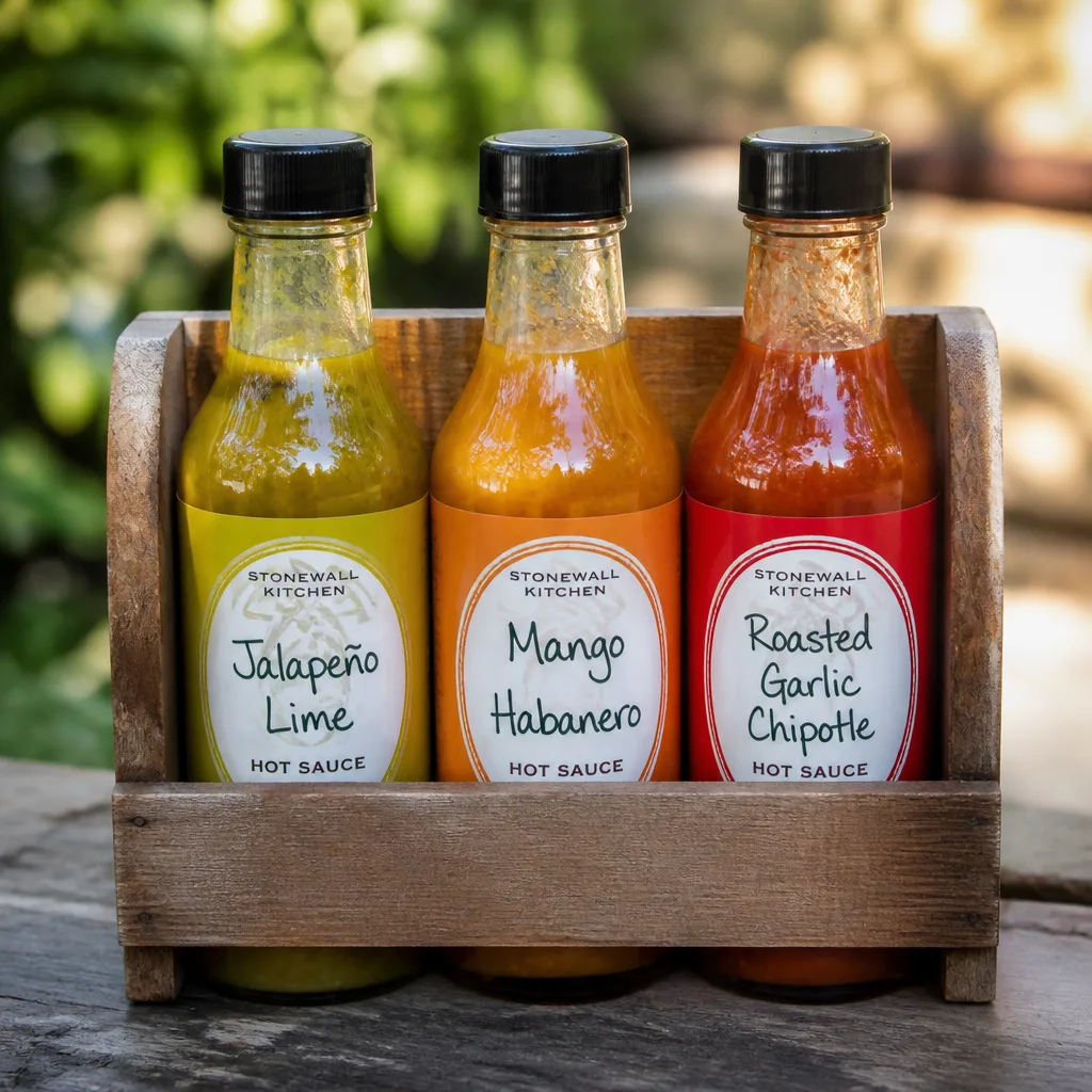 Artisan Hot Sauce Set — For the friend who puts hot sauce on everything and has strong opinions about which bottle is best. White elephant gift ideas