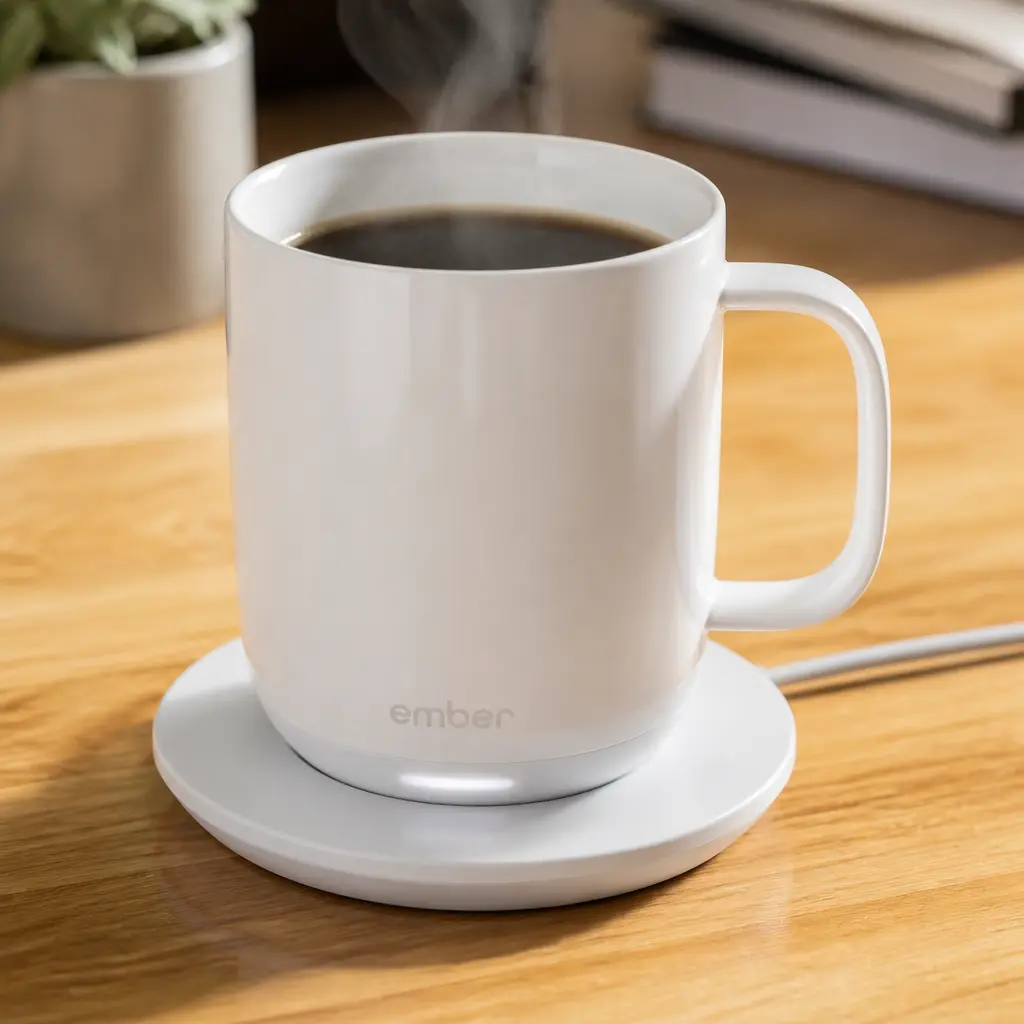 Self Heating Coffee Mug — Keeps coffee at the right temperature through an entire work call, instead of letting it go lukewarm by the second paragraph of an