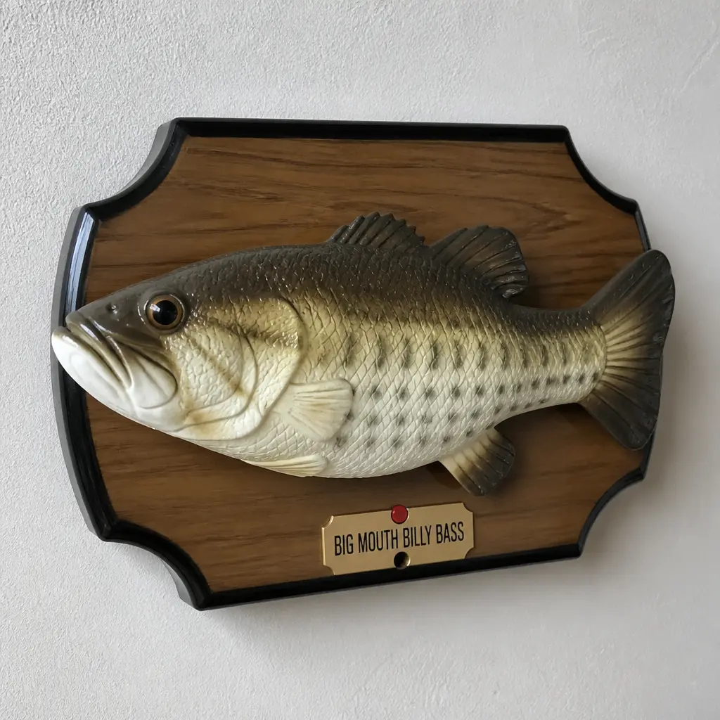 Singing Fish Wall Decor — Mounts on a wall and startles everyone who walks past it, which never stops being funny no matter how many times it happens. White