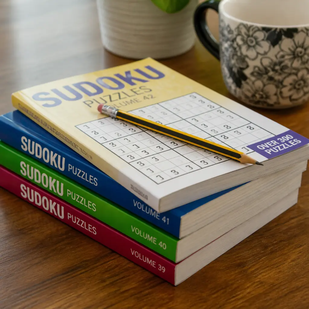 Sudoku Puzzle Book Set — Low key, portable, and exactly the kind of thing someone slips into a bag for a long commute. White elephant gift ideas
