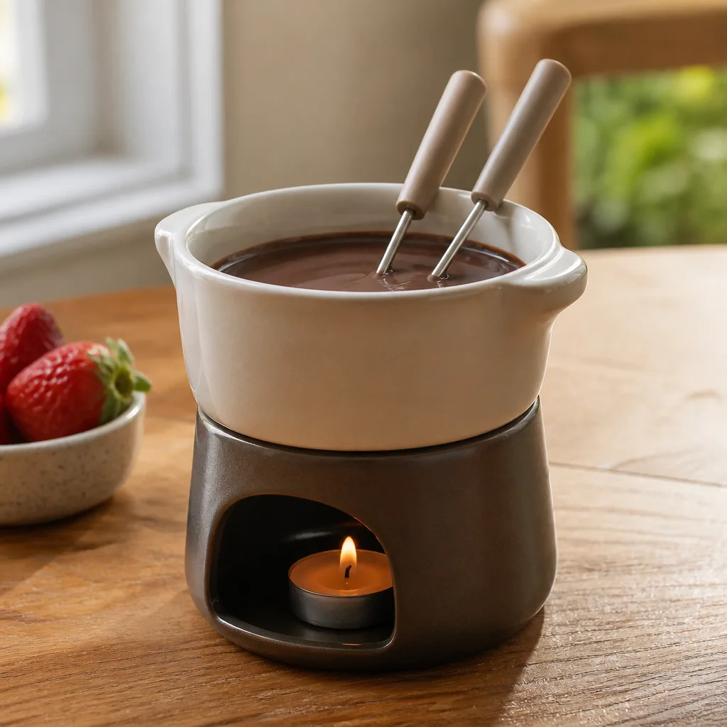 Chocolate Fondue Set — There is a particular joy in melting chocolate for no occasion at all, just because the set showed up under the tree. Best white