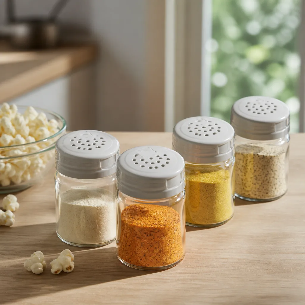 Popcorn Seasoning Set — Movie night gets a small, unexpected upgrade with four jars of seasoning she did not know she needed until now. Best white elephant