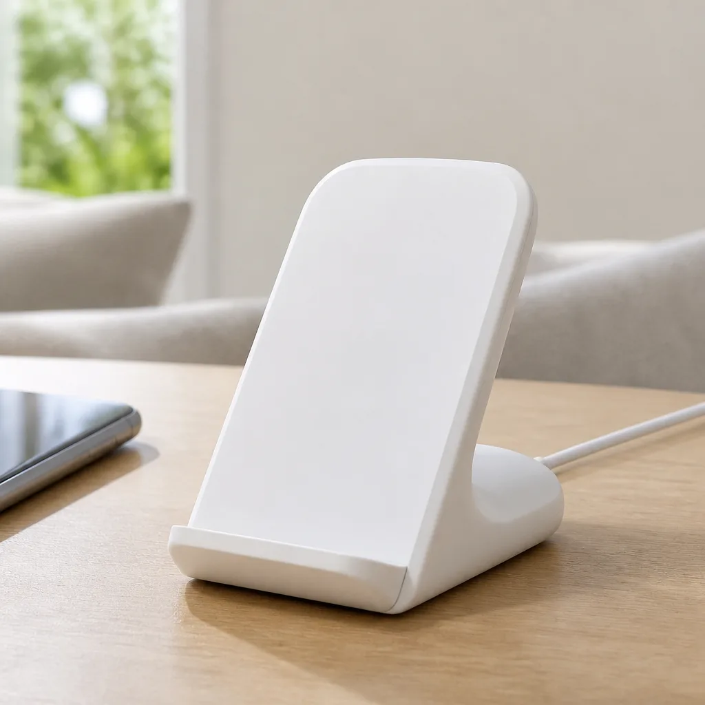 Wireless Charging Stand — The charging cable tangle on every desk is nobody's favorite view during a video call. Best white elephant gifts