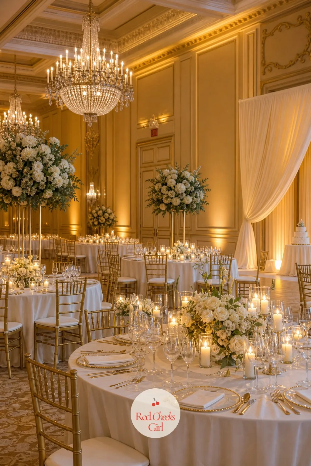 The Ballroom Itself — She worries a big room will feel cold under plain white walls, and she is right to worry, an empty ballroom reads flat no matter the