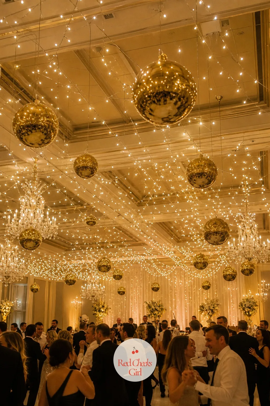 The Ceiling Over the Dance Floor — Guests spend the back half of the night looking up at this, more than at almost anything else in the room, so an empty