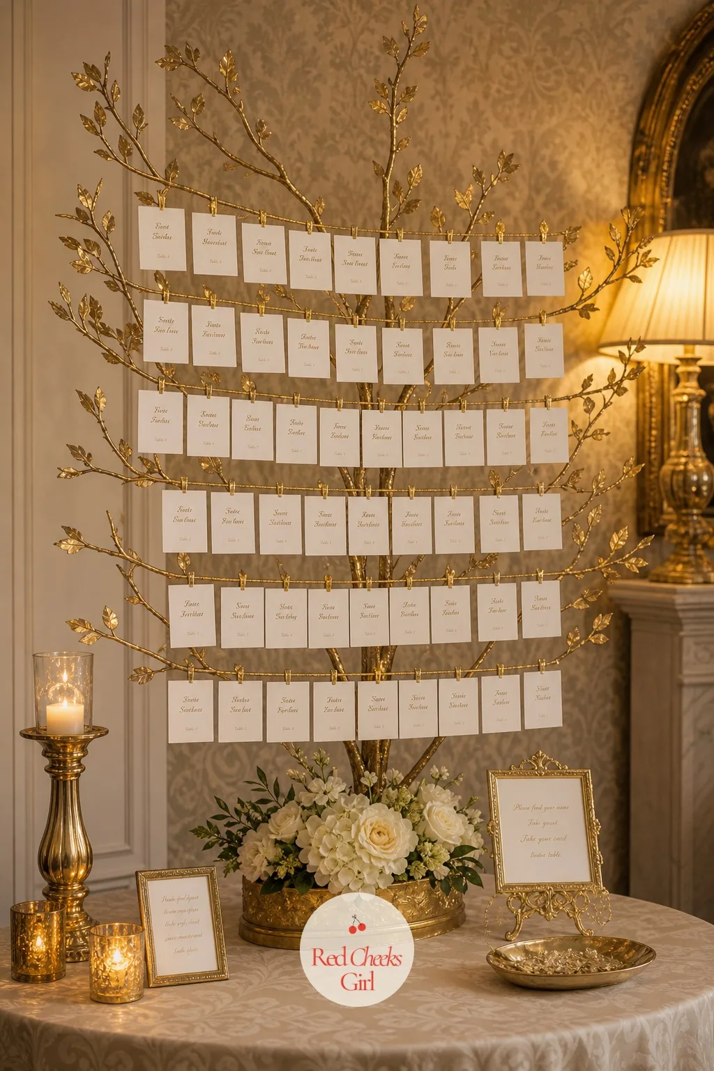 The Escort Card Display — Guests stop here for exactly as long as it takes to find their own name, so the display has to be legible first and pretty second.