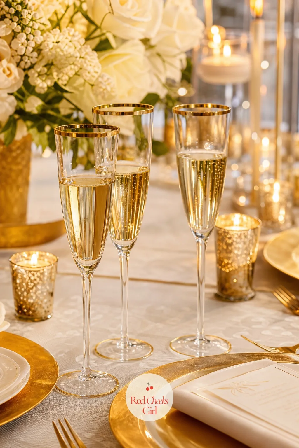 The Glassware — It catches the light every single time someone lifts a toast, which makes it one of the hardest working small objects in the whole room. White