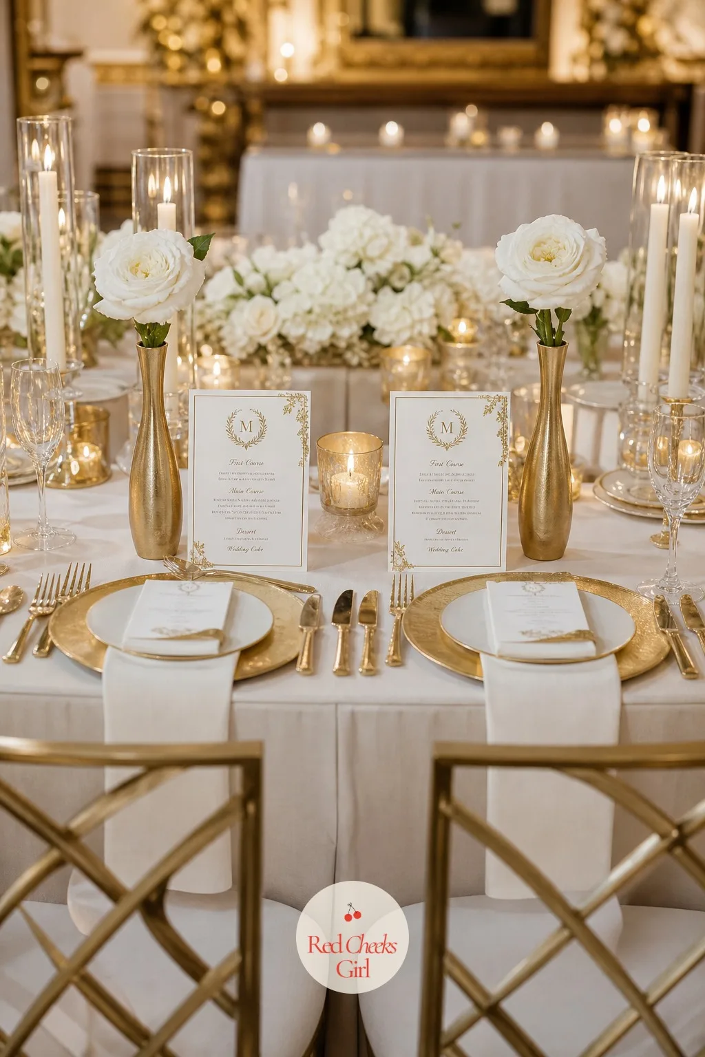The Place Settings at the Head Table — The couple's own two seats get photographed more than any other spot on the table, so they deserve one small detail