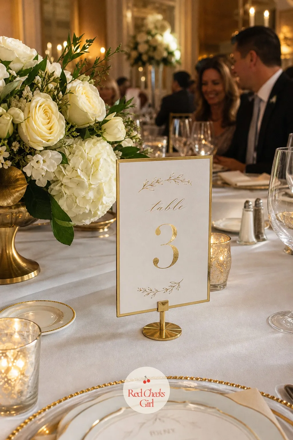The Table Numbers — Guests hunt for their table the second they walk in, and a plain printed card gets lost against a busy centerpiece in seconds. White and