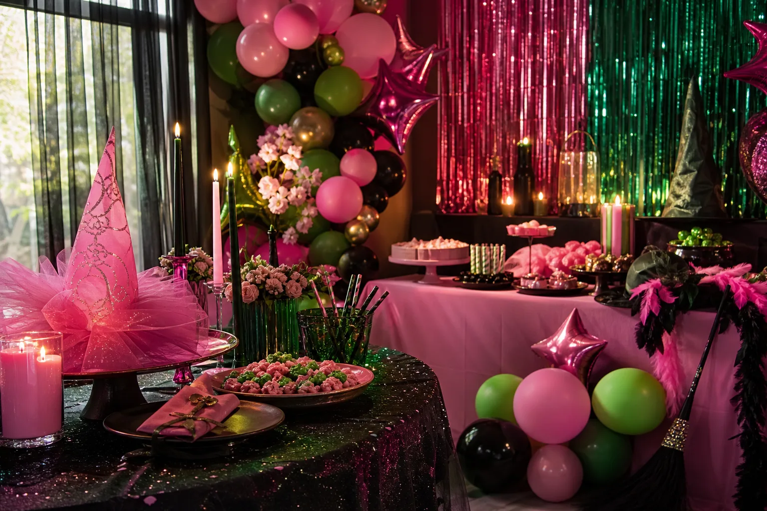 18 Wicked Party Ideas for a Magical Pink and Green Night