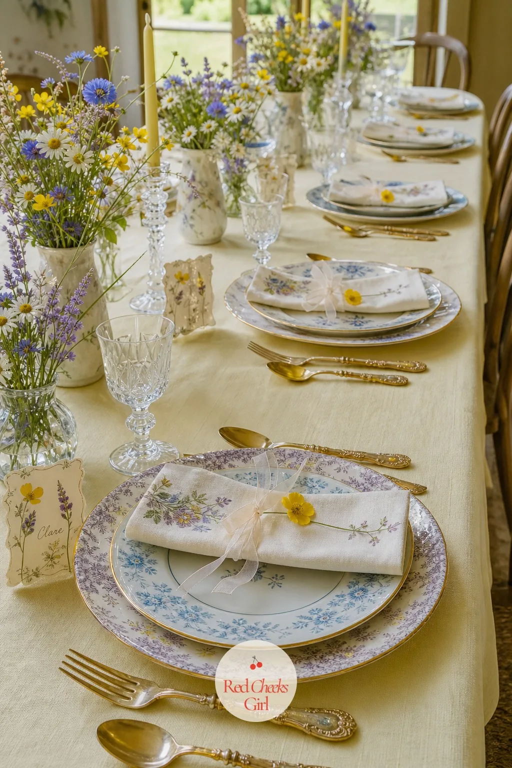 Mismatched Vintage China Place Settings — Matching rental plates look perfectly fine, but a little flat, and this fixes that without anyone noticing the effort