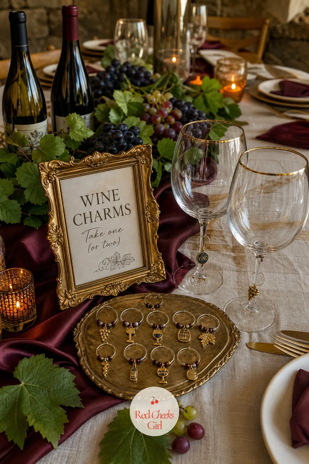 Wine Charm Favors — By the second bottle nobody remembers whose glass is whose. Winery bachelorette party ideas