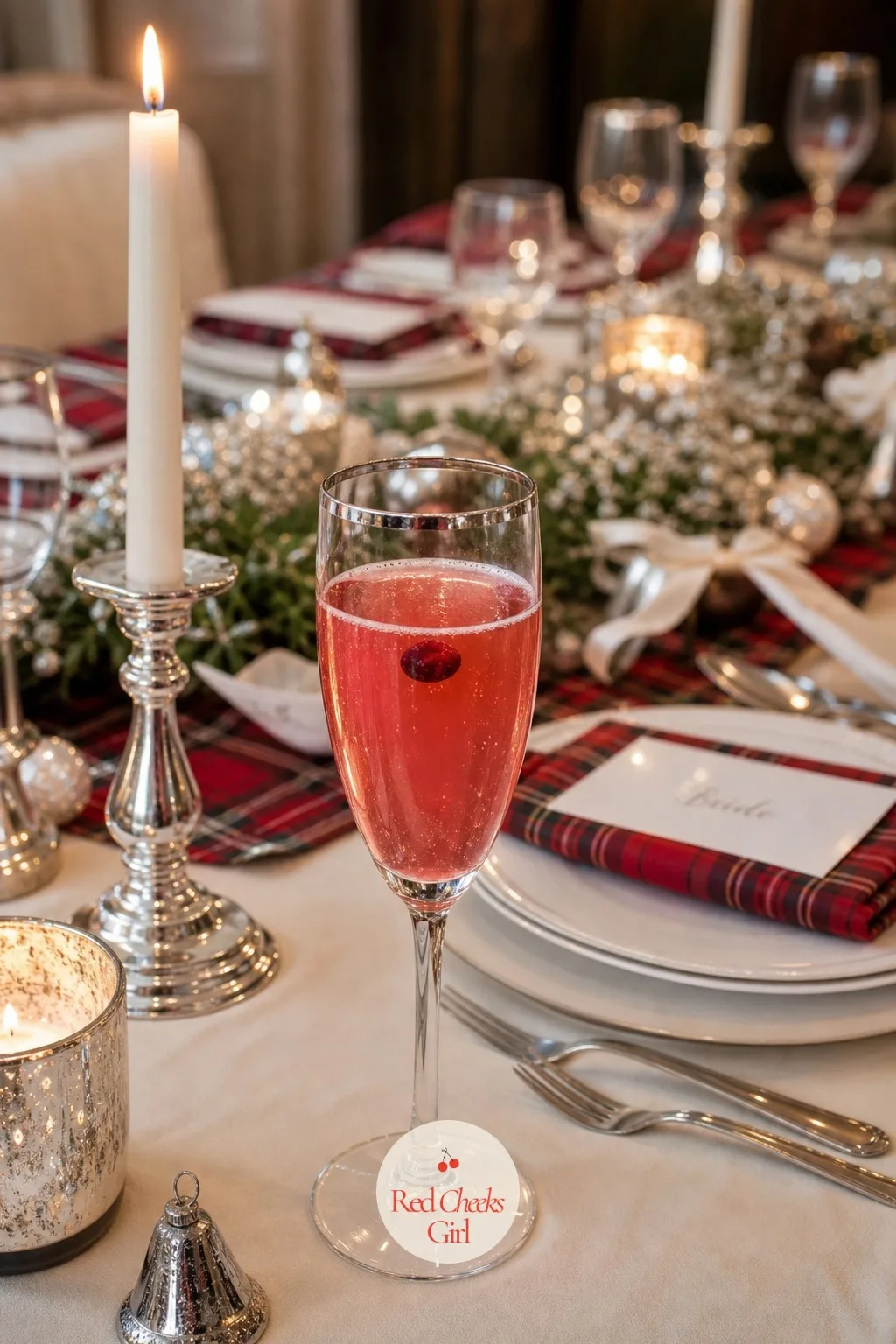 The Cranberry Silver Fizz — Dinner needs one drink that everyone raises at the same time, poured before the first course lands. Winter bachelorette party