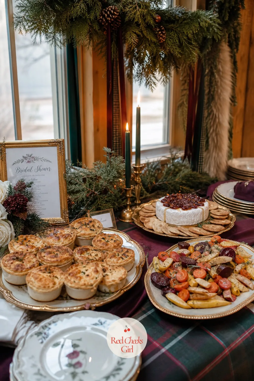 Cozy Cabin Comfort Food — Chilled canapes make no sense once the candles are lit and the cocoa is poured. Winter bridal shower ideas