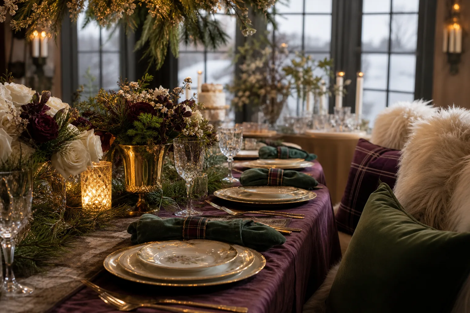 14 Winter Bridal Shower Ideas With Velvet, Plaid and Candlelight