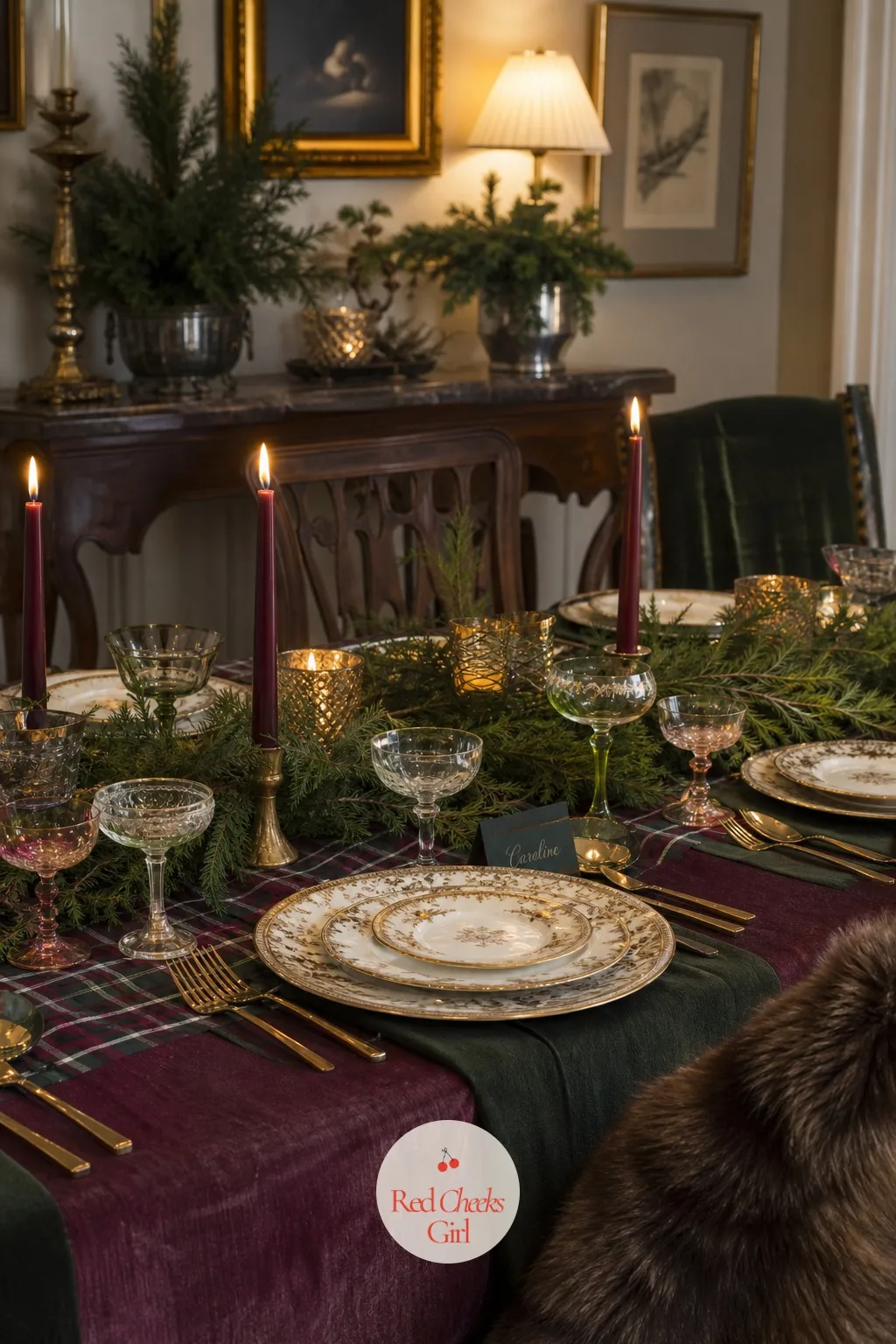 Mixed Glassware and Ornate China — Matching place settings look rented because they usually are. Winter bridal shower ideas