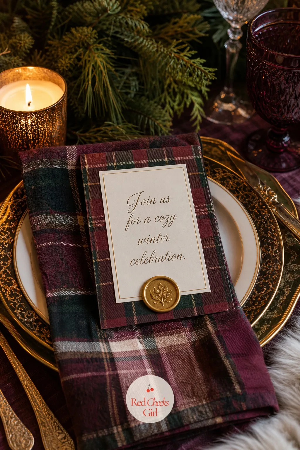 The Plaid Invitation — Guests decide what to wear and what mood to expect before they ever walk in the door, and the invitation is the only thing that tells