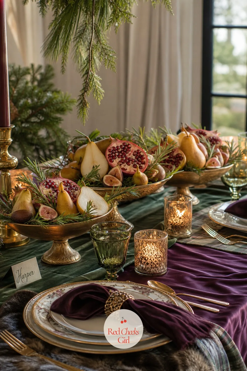 Winter Fruit Centerpieces — Flowers alone look thin on a winter table. Winter bridal shower ideas