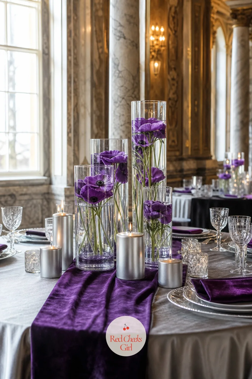 Amethyst and Silver — Amethyst is the unexpected choice at a winter wedding, and that is precisely its appeal: a purple with enough grey in it to read as