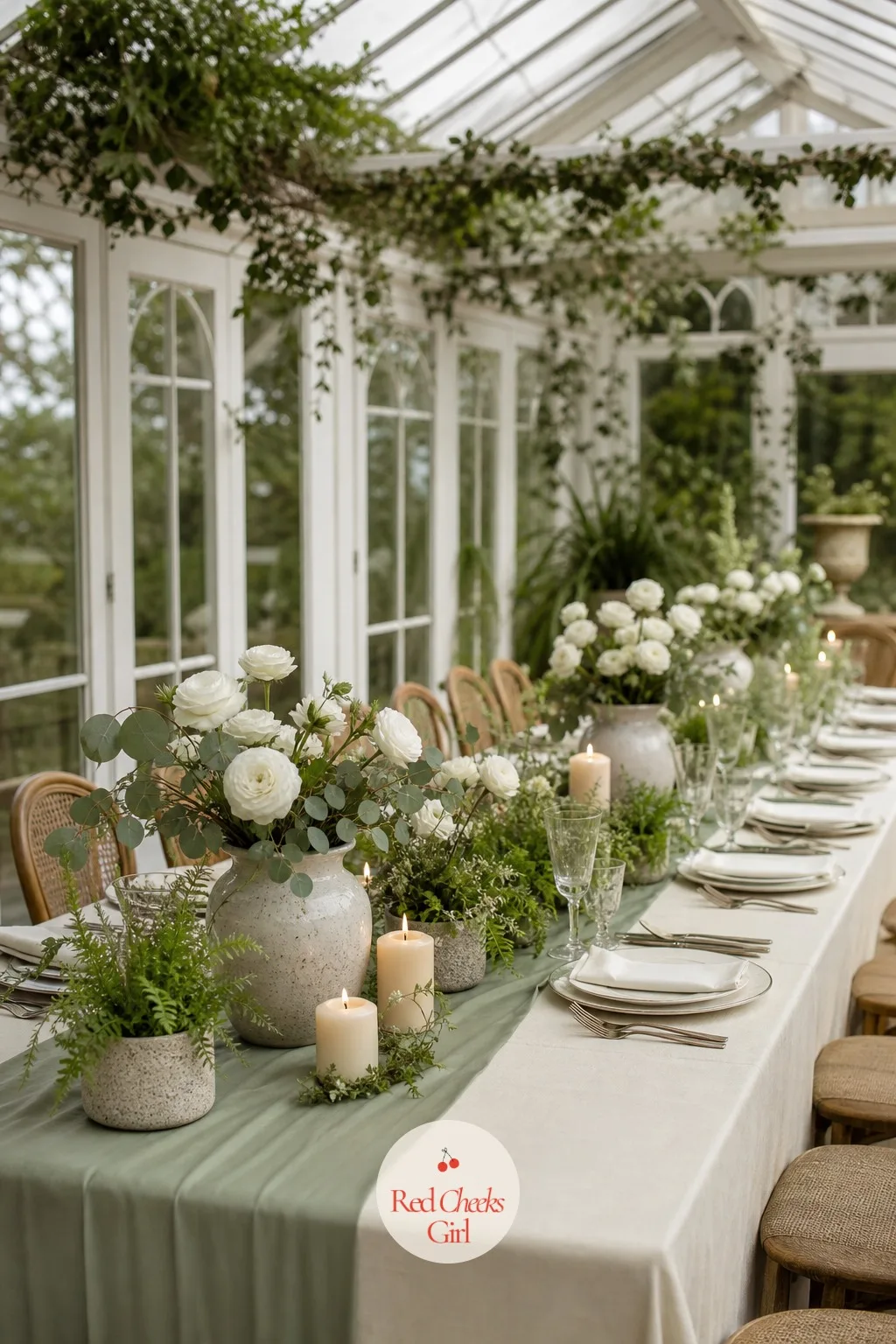 Sage and Cream — Sage and cream is the palette for a couple who want winter softness without a single jewel tone in sight. Winter wedding colors