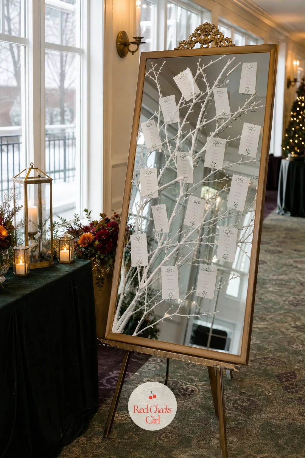 Escort Card Display on a Branch Board — A plain table of alphabetized cards is the least exciting thing a guest sees all evening, usually right as they walk