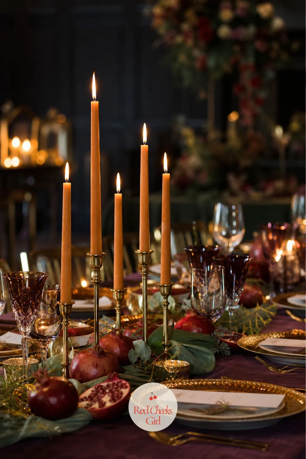 Marigold Taper Candle Cluster Place Lighting — Overhead lighting alone makes a dinner table look flat in every photograph, no matter how good the florals and